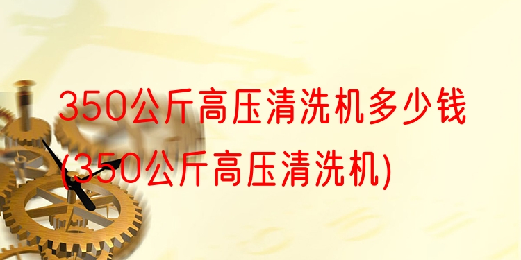 350公斤高压清洗机多少钱